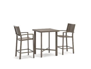 Vista Point - Counter Table Set (Set of 3) - Brown - Simple Home Plus