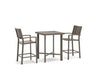 Vista Point - Counter Table Set (Set of 3) - Brown - Simple Home Plus