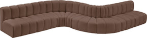 Arc - Faux Leather 8 Piece Curved Modular Sofa - Simple Home Plus
