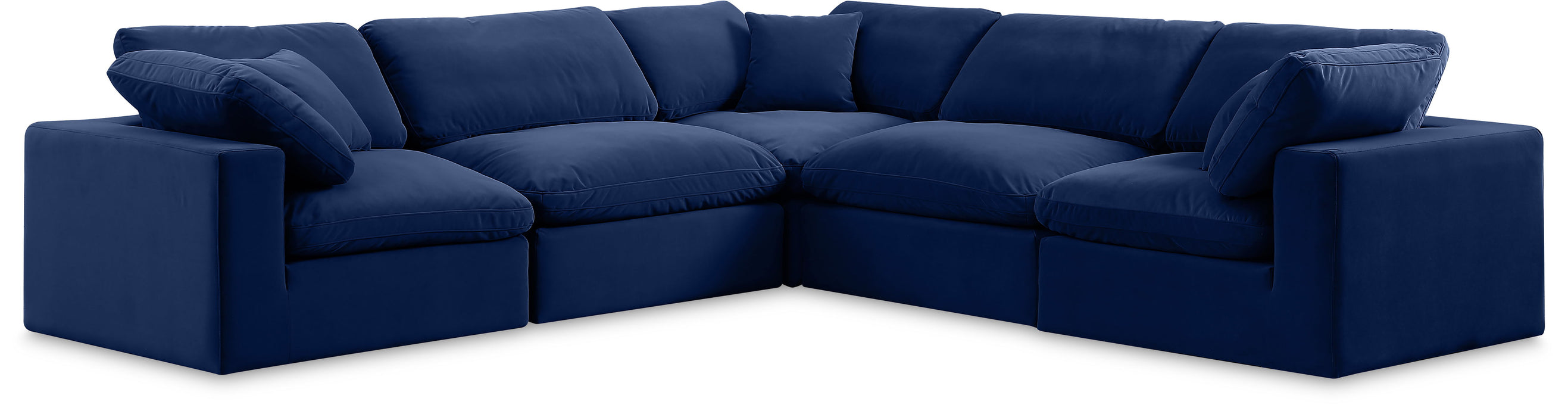 Comfy - 5 Piece Velvet Modular Corner Sectional - Simple Home Plus