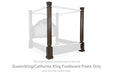 Maylee - Queen/King/California King Footboard Posts - Dark Brown - Simple Home Plus