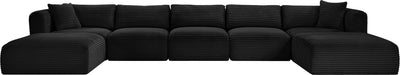 Shaggy - 7 Piece Modular Sectional With 2 Ottomans - Simple Home Plus