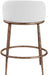 Ferro - Upholstered Counter Stool With Brushed Bronze Base - Simple Home Plus