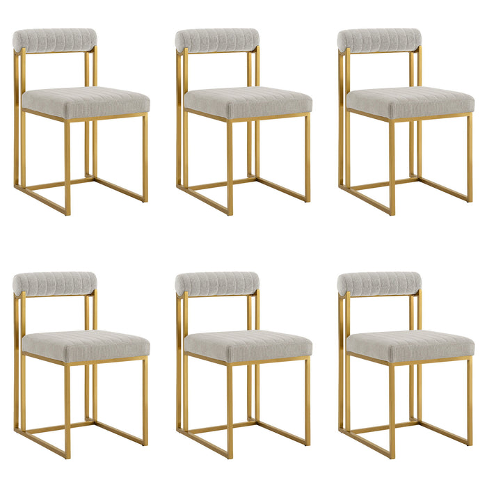 Anastasia - Dining Room Chair Set With Gold Frame