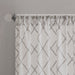 Irina - Diamond Sheer Window Curtain - White / Gray - Simple Home Plus