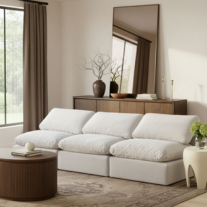 Indulge - Velvet 3 Seat Modular Armless Sofa - Simple Home Plus