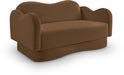 Bloom - Velvet Loveseat - Saddle - Simple Home Plus