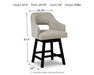 Tallenger - Upholstered Swivel Barstool (Set of 2) - Simple Home Plus