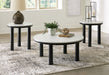 Xandrum - Black / White - Occasional Table Set (Set of 3) - Simple Home Plus