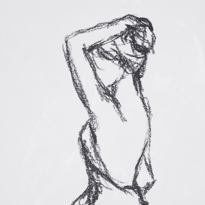 Feminine Figures - Deckle Edge Sketch Framed Wall Art (Set of 2) - Black / White - Simple Home Plus
