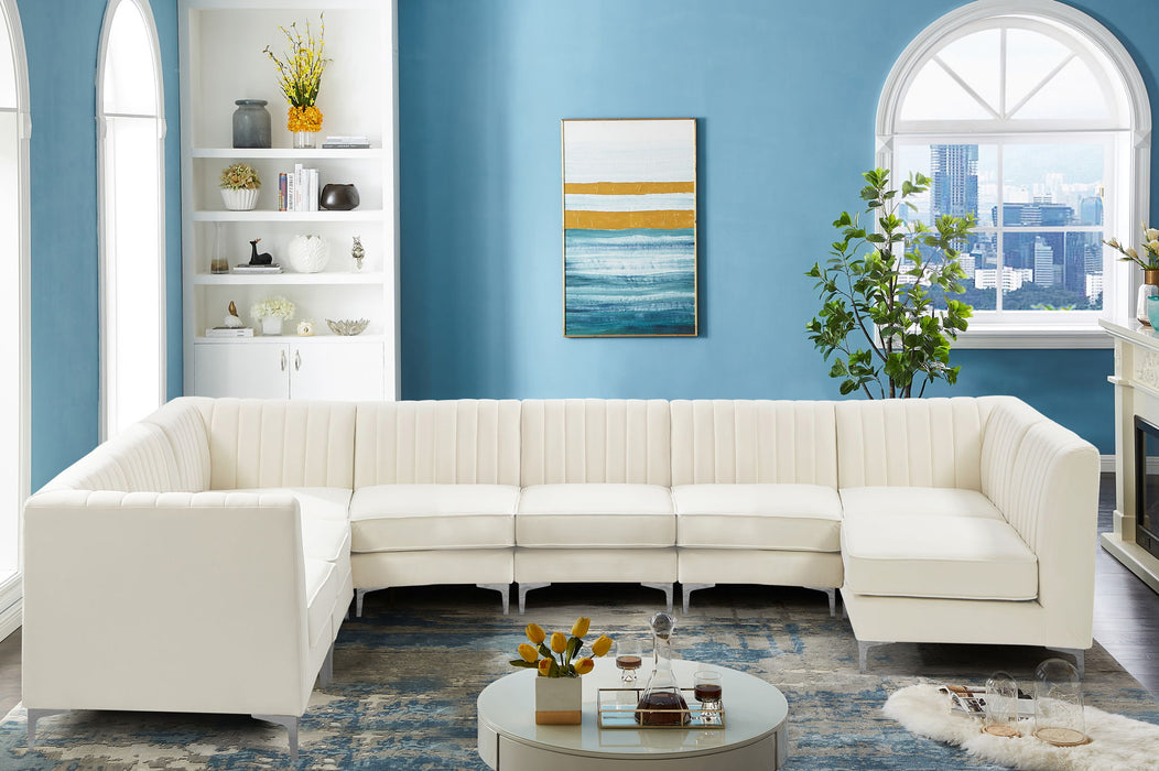 Alina - 8 Piece Velvet Modular Sectional - Simple Home Plus