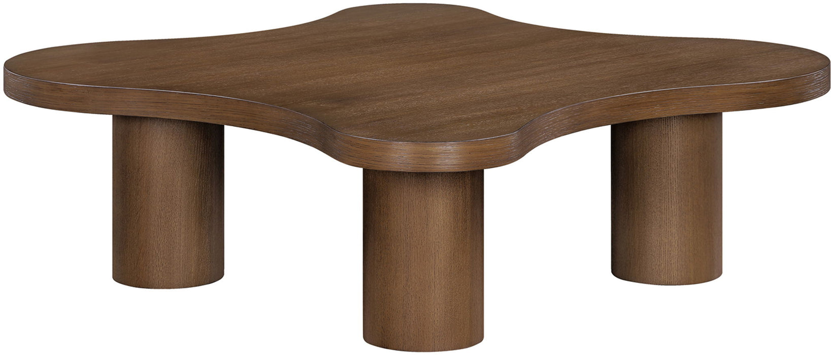 Cove - 48" Oak Veneer And Solid Wood Coffee Table - Simple Home Plus