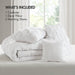 Bailey - Twin/Twin Long Diamond Pucker Comforter Set - White - Simple Home Plus