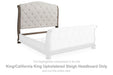 Ardenfield - King/California King Upholstered Sleigh Headboard - Light Brown - Simple Home Plus