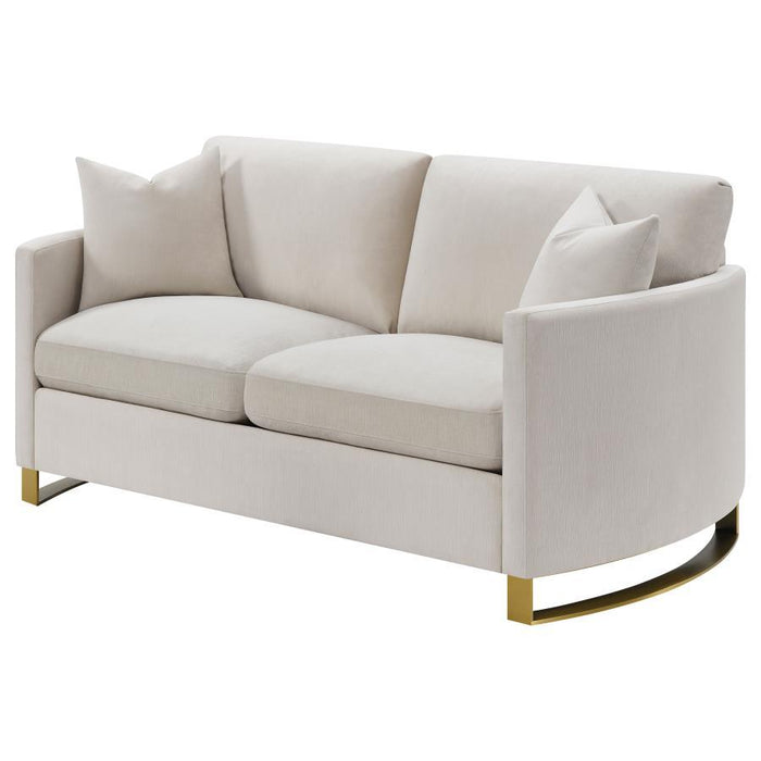 Corliss - Upholstered Arched Arm Loveseat - Simple Home Plus