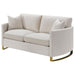 Corliss - Upholstered Arched Arm Loveseat - Simple Home Plus