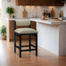 Roundhill - Faux Leather Counter Stool - Black Frame - Simple Home Plus