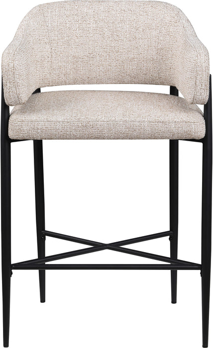 Dame - Fabric Upholstered Counter Stool (Set of 2) - Simple Home Plus