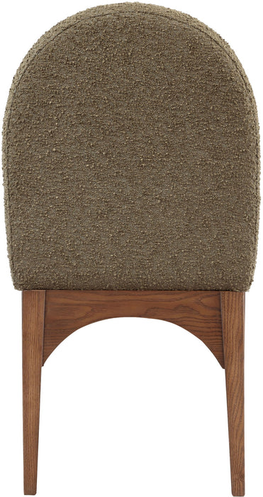 Waldorf - Boucle Dining Side Chair With Brown Legs - Simple Home Plus
