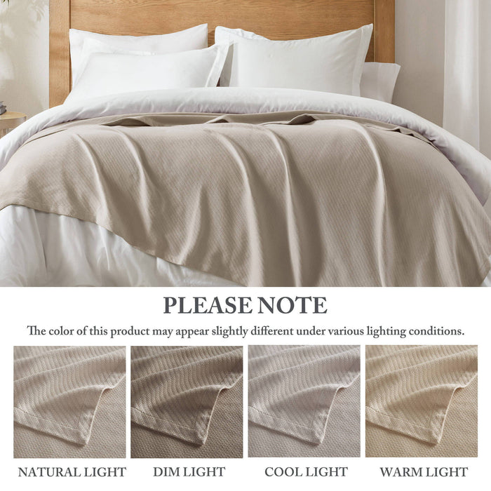 Liquid - Twin Blanket - Beige - Simple Home Plus