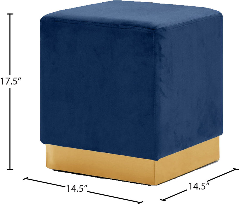 Jax - Stool Ottoman with Gold Base - Simple Home Plus
