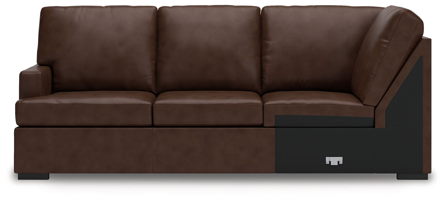 McDowlan - LAF Sofa With Corner Wedge - Coffee - Simple Home Plus
