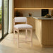 Roundhill - Fabric Counter Stool - Natural Frame - Simple Home Plus