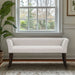 Welburn - Upholstered Bench With Back & Legs - Cream - Simple Home Plus