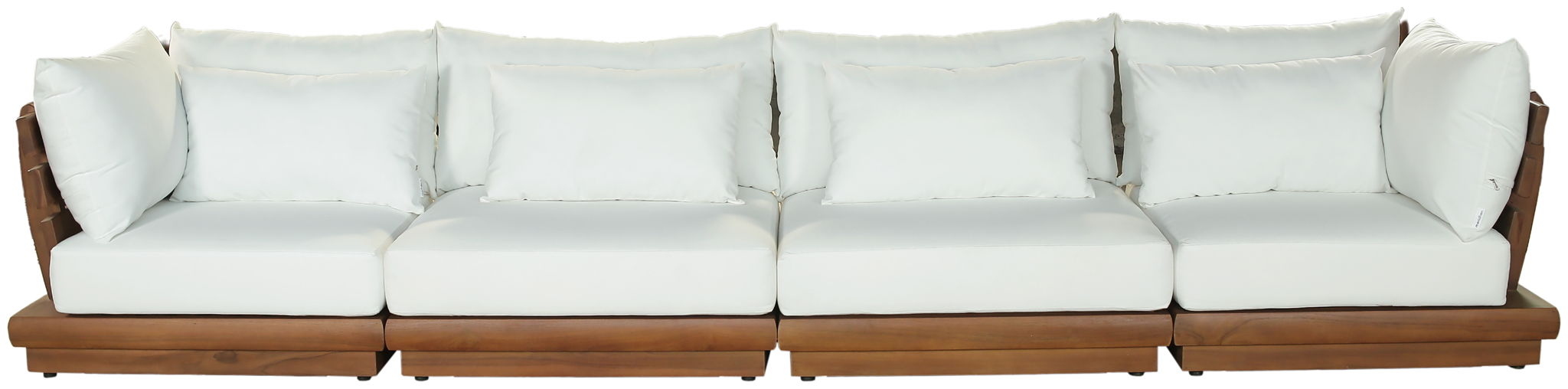 Mirella - 4 Piece Water Resistant Fabric Outdoor Patio Modular Sectional - Simple Home Plus