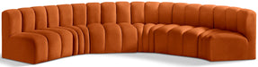 Arc - Velvet 6 Piece U-Shaped Modular Sofa - Simple Home Plus