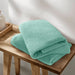 Diagonal Ribbed - 4 Piece Bath Towels Set - Turquoise - Simple Home Plus