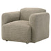 Dorset - Fabric Upholstered Round Track Arm Accent Chair - Simple Home Plus