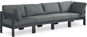 Nizuc - Outdoor Patio 4 Seat Modular Sofa With Gray Frame - Simple Home Plus