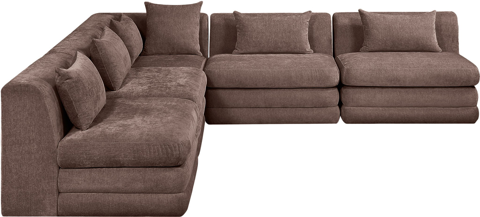 Stellar - 5 Piece Upholstered Modular Sectional - Simple Home Plus