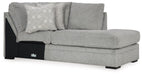 Casselbury - Raf Corner Chaise - Cement - Simple Home Plus