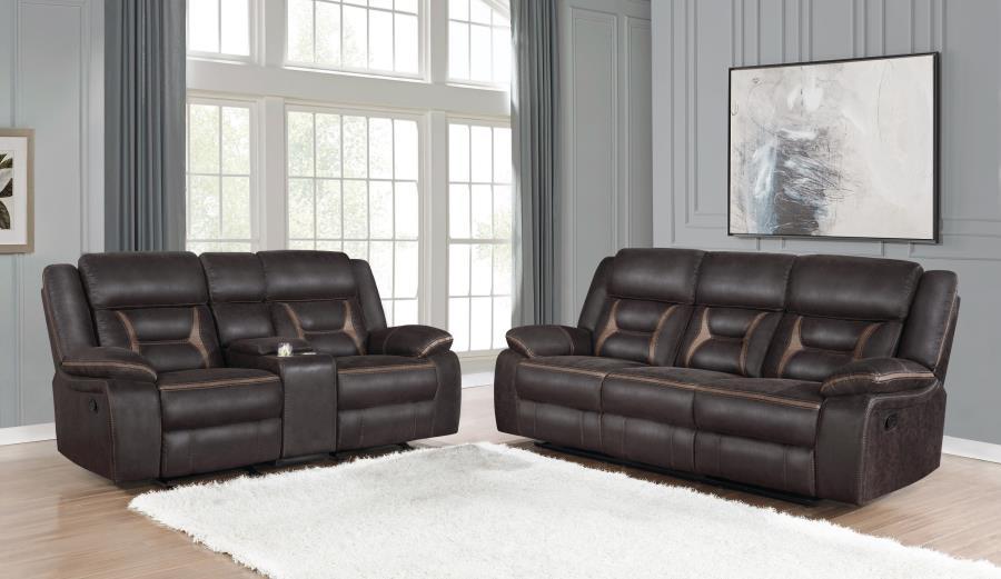 Greer - Upholstered Reclining Sofa Set - Simple Home Plus