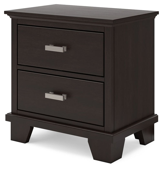 Covetown - Dark Brown - Two Drawer Night Stand - Simple Home Plus