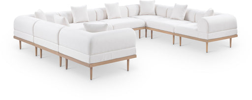 Laguna - 8 Piece Resilient Water Resistant Fabric 142" Upholstered Outdoor Patio Modular Sectional - Simple Home Plus