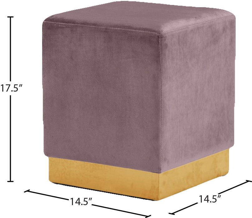 Jax - Stool Ottoman with Gold Base - Simple Home Plus