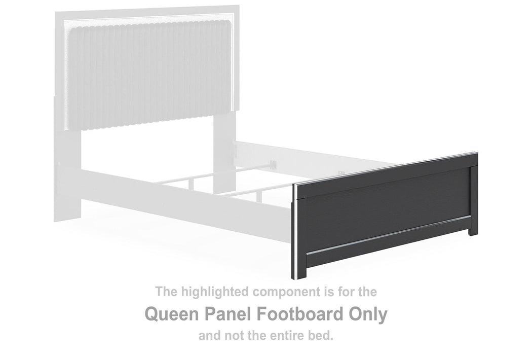 Zuraleus - Queen Panel Footboard - Black - Simple Home Plus