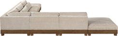 Turin - Chenille Fabric Upholstered Modular Sectional - Taupe - Simple Home Plus