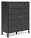 Cadmori - Five Drawer Wide Chest - Simple Home Plus