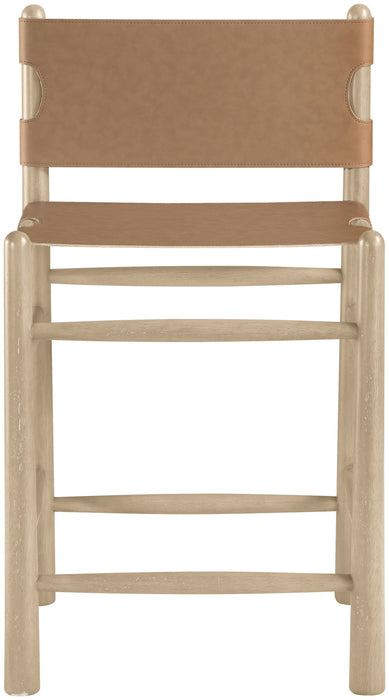 Santos - Upholstered Counter Stool With Stained Natural Base - Simple Home Plus