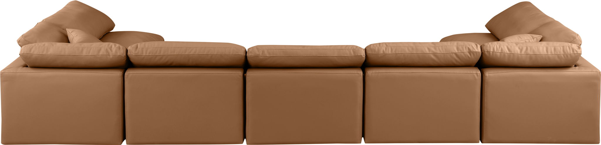 Indulge - Faux Leather 7 Piece Modular U-Shaped Sectional - Simple Home Plus