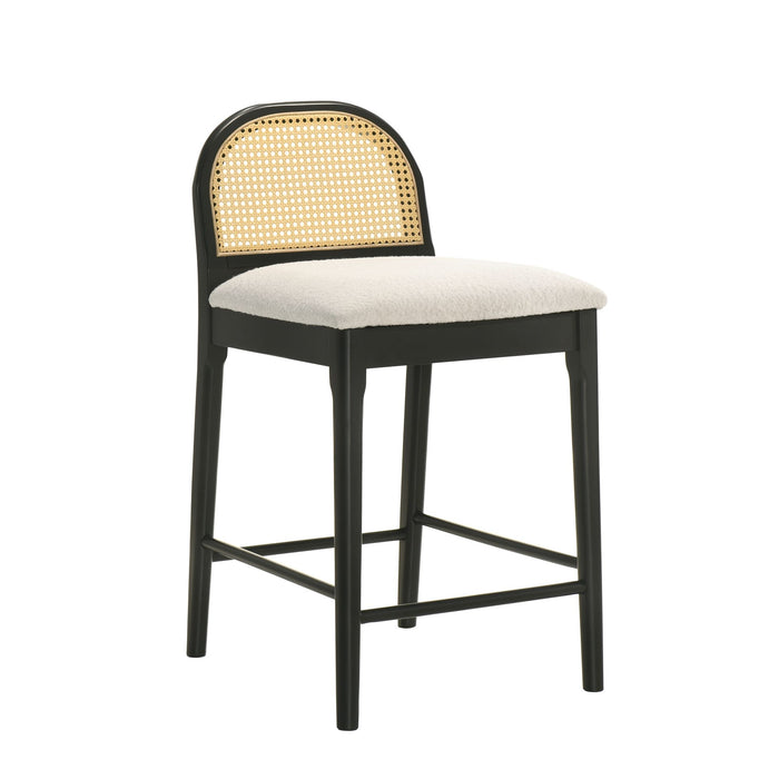 Lucio - Modern Farmhouse Wood Counter Height Kitchen Bar Stool - Simple Home Plus