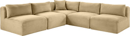 Shaggy - 5 Piece Modular Corner Armless Sectional - Simple Home Plus