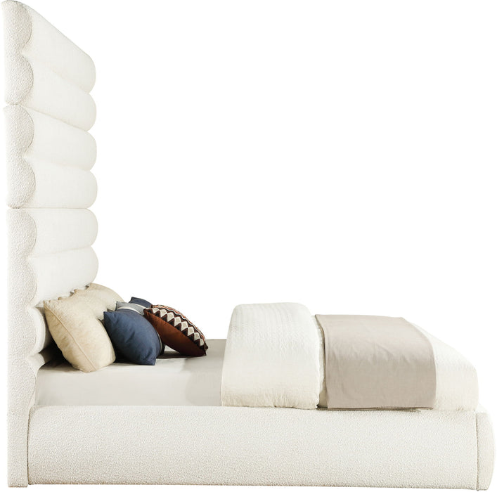 Adam - Boucle Fabric Bed With 89" Headboard - Simple Home Plus