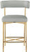 Rivage - Durable Stool With Gold Frame (Set of 2) - Simple Home Plus