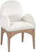 Waldorf - Chenille Dining Arm Chair With Natural Legs - Simple Home Plus