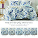 Gabby - Twin/Twin Long Reversible Floral Botanical Seersucker Comforter Set - Navy/Blue - Simple Home Plus